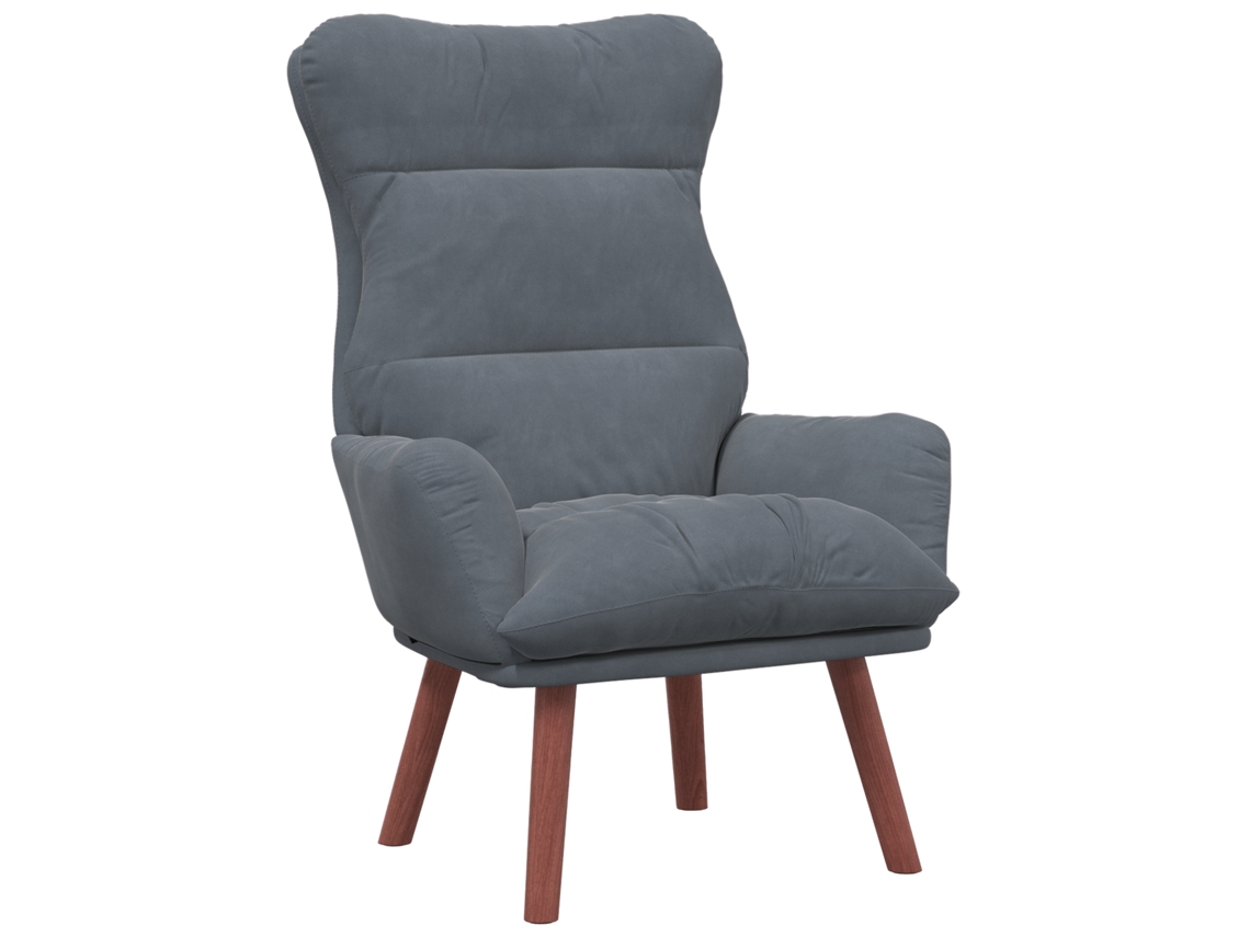 Conjunto 1 Poltrona Vidaxl Cinzento Veludo (69 X 74 X 93 Cm)
