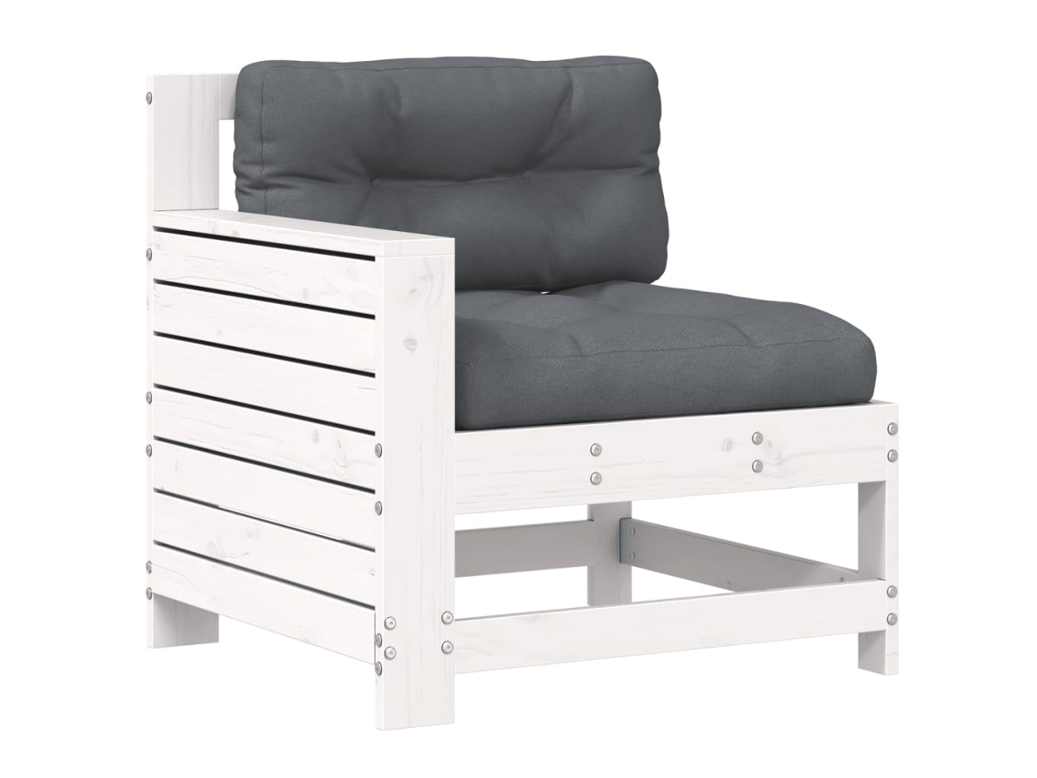 Conjunto 1 Sofá De Jardim Vidaxl Branco Madeira De Pinho Maciça (69 X 62 X 70.5 Cm)