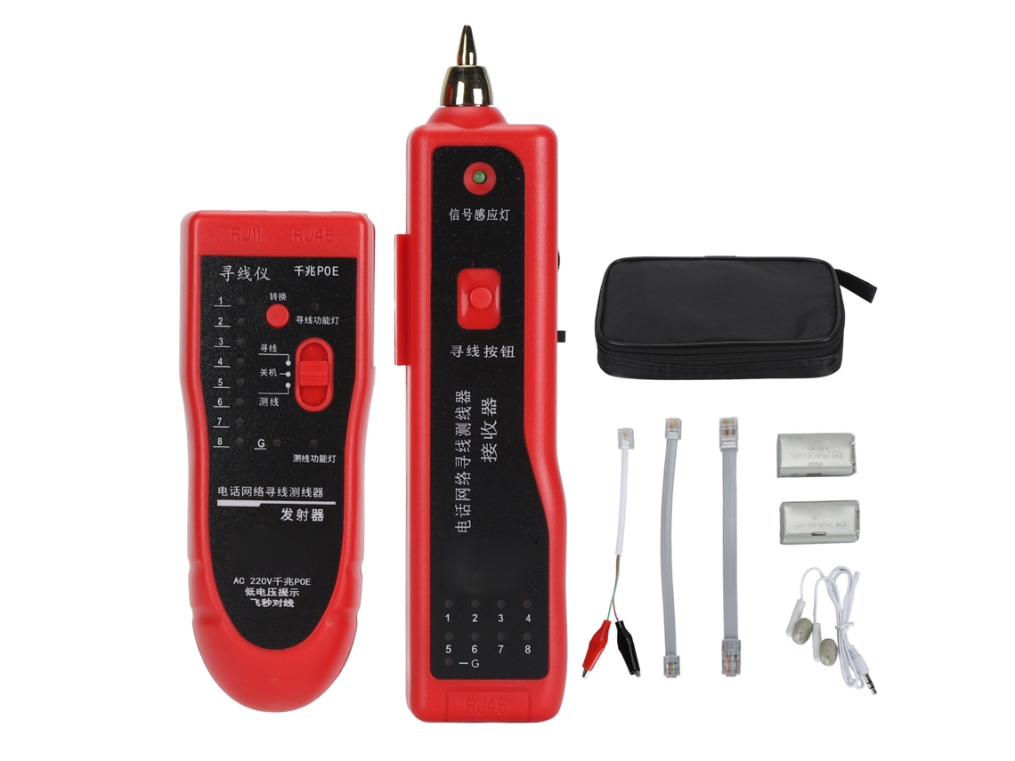Rastreador de Cabos RJ11/RJ45 com Detecção Poe e Testador de Rede | S/MARCA
