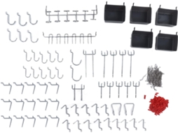 Conjunto De 114 Ganchos Painel Perfurado