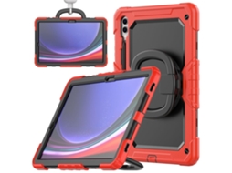 Capa Para Tablet Lurelia, Para Samsung Galaxy Tab S6lite 10.4 P610 Pulseira 2 Em 1 Anti Queda, Vermelho E Preto, Suporte Giratório
