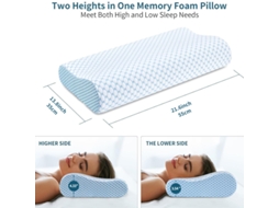 Almofada Cervical, Alivia Dores no Pescoço, Design Ergonómico, Material Espuma Viscoelástica50×35cm CZHHMART