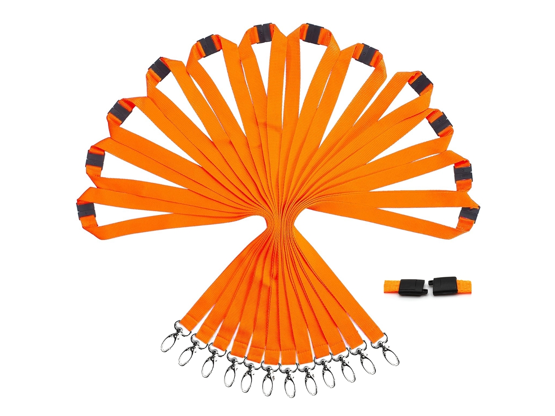 12 Lanyards Para Crachá Com Dispositivo De Segurança