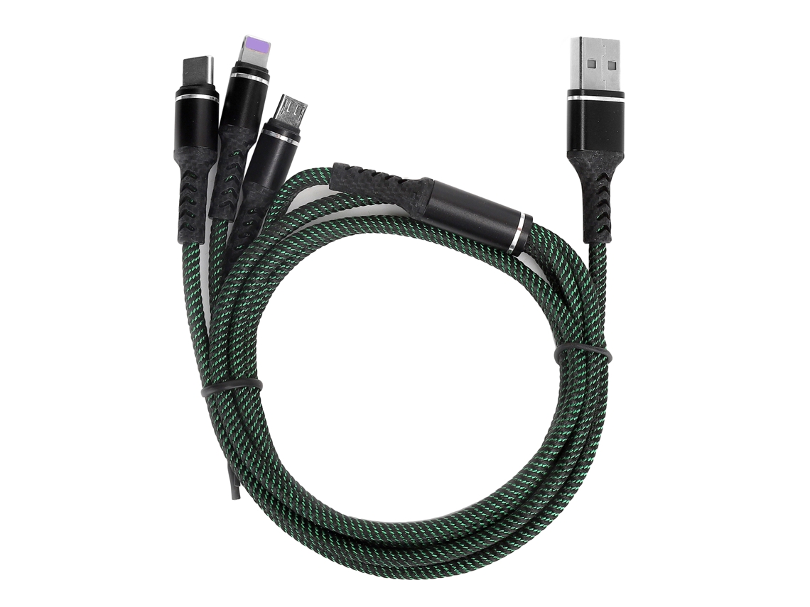 Cabo de Carregamento Triplo LAXISCREED 3a Type c Ios Micro Usb