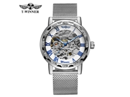 (estilo 3) Relógio Mecânico Com Pulseira De Malha, Corda Manual, Mostrador Com Numerais Romanos.