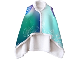 Manta de Lã Sherpa Fansu Grossa Macia Estampada com Botões em Microfibra Ideal para o Inverno Adultos e Crianç