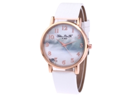 Reloj De Cuarzo Estilo Simple Fashion Unisex Para Negocios Regalo (blanco)