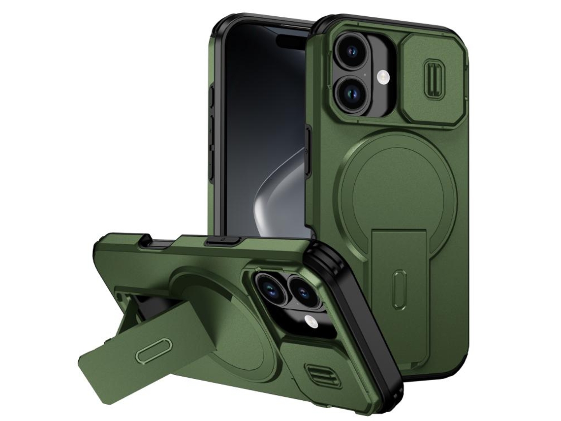 Capa Com Suporte Magsafe Para Iphone 17 - Abertura Deslizante Com Proteção De Câmara