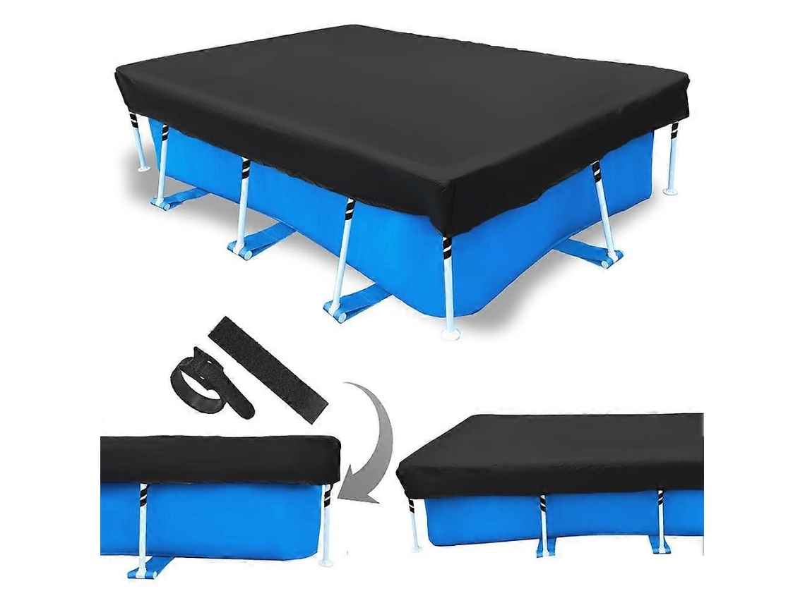 Capa Para Piscina Elevada Retangular 400x211, Resistente A Rasgos E Desbotamento