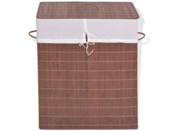 Laundry Basket, Laundry Baskets Vidaxl Marrom Bambu (40 X 30 X 60 Cm)