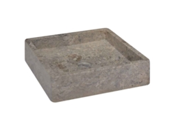 Vidaxl Lavatório 40x40x10 Cm Mármore Cinzento