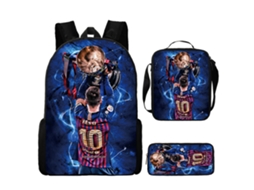 Conjunto Com 3 Mochilas Lionel Messi, Pastas Escolares E Maletas Aquaforge