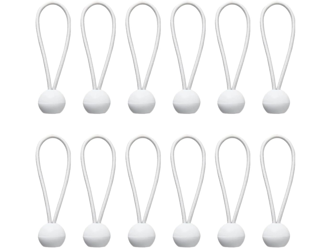 Pretyzoom 50 Peças De Bolas Corda Elástica Branca 25cm