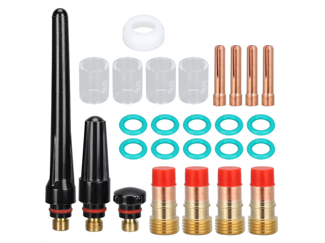 Consumíveis Para Soplete Tig: Pinça De Eléctrodos, Copo De Vidro, Arandelas Para Wp-17 Wp-18 Wp-26