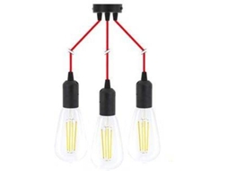 Candeeiro de Tecto LEDBYLED Berny3 (Preto/Vermelho)