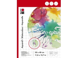 Bloco Aquarela MARABU 300 X 400 Mm 210 G/M² 20 Folhas