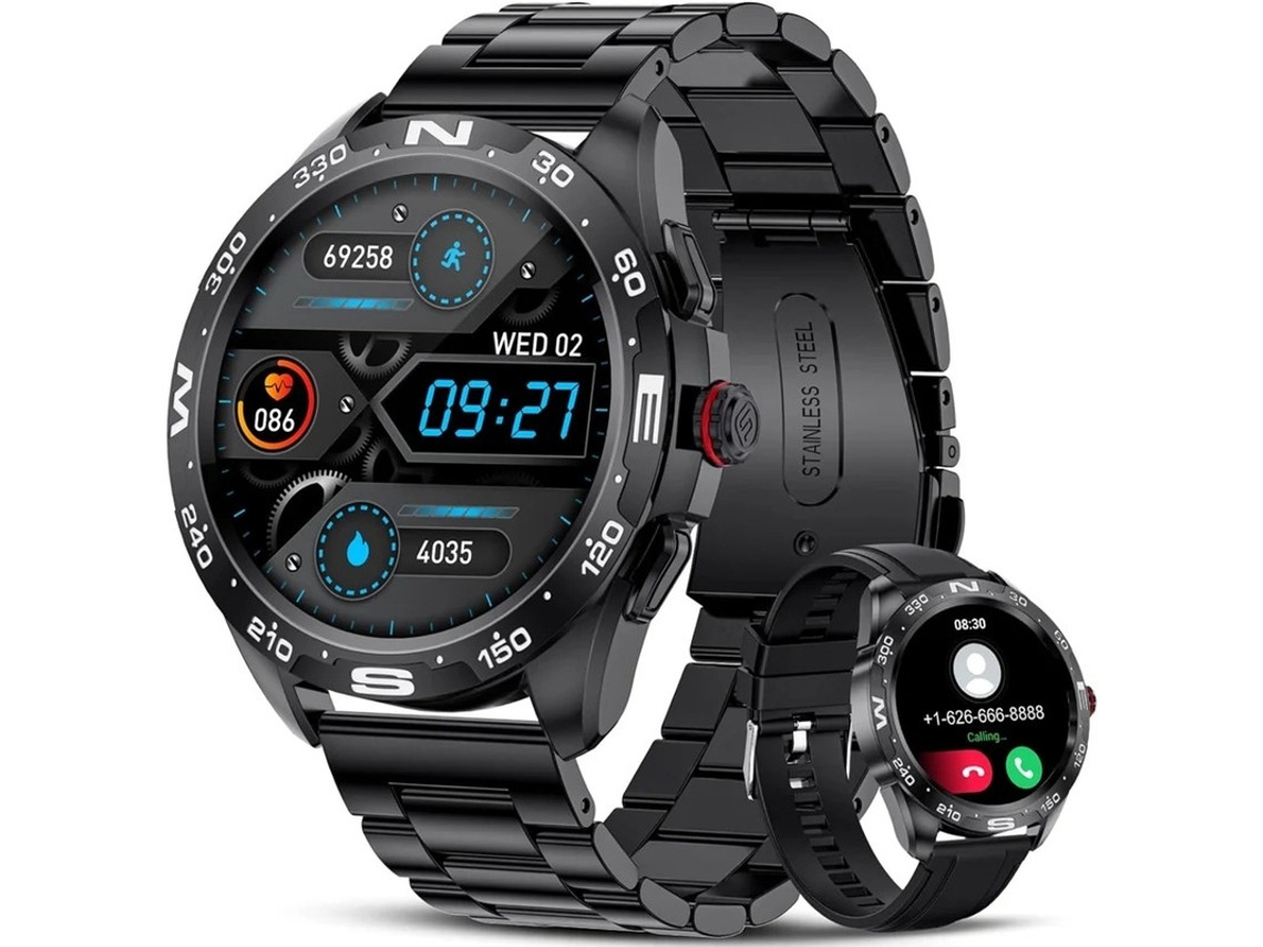 Smartwatch para Android e iOS com Bluetooth, chamadas, lembretes por SMS, alto-falante, rastreador de atividades com monitoramento de frequência cardíaca. Bestvite