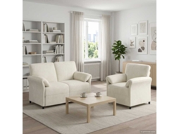 Vidaxl Conjunto De Sofás 2 Unid. Creme Veludo