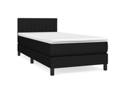 Cama com Molas/colchão 100x200 Cm Tecido Preto MAISON EXCLUSIVE