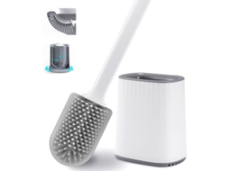 Escova Sanitária de Silicone com Suporte, Branca AQUAFORGE