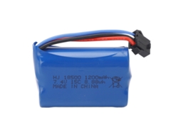 Bateria De Lítio Para Carro Rc 7.4v 1200mah 8.88wh Lipo Com Plugue Sm 4p Para Carros Crawler Azul