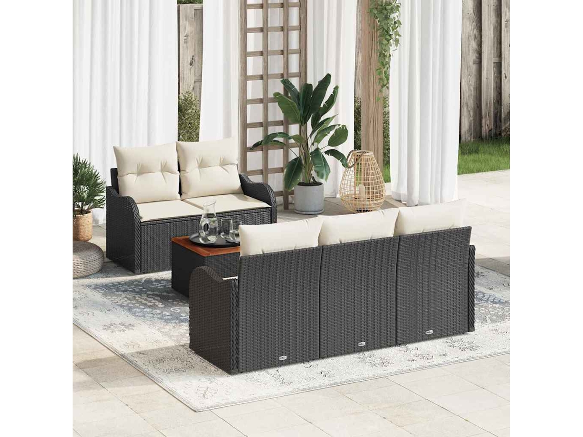 Vidaxl Conjunto De Sofá De Jardim 6 Unid. 5-número De Lugares