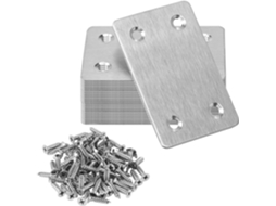 Placa Plana De Reparo Com 20 Peças, Suporte Reto De Metal, Suportes Angulares Fixos De Aço Inoxidável, Suportes De Apoio