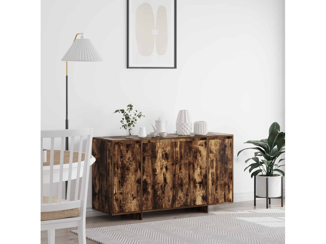 Vidaxl Buffet Carvalho Defumado 135 X 41 X 75 Cm Madeira Processada
