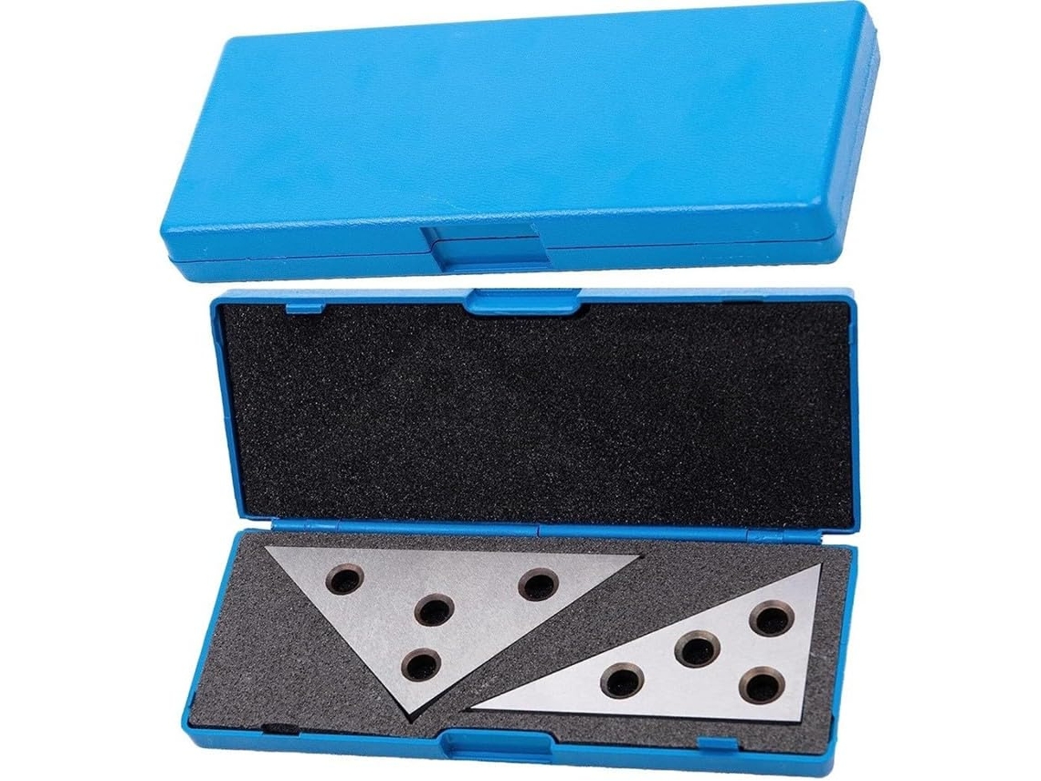 Conjunto De 2 Blocos De Medição Triangulares 45/45/90 30/60/90, Régua De Graus