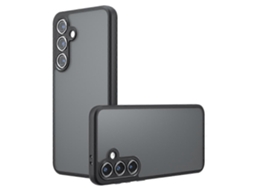 Capa Tkdaddy Para Samsung Galaxy S25 Com Toque De Tpu Pc Fosco, Transparente E Preta