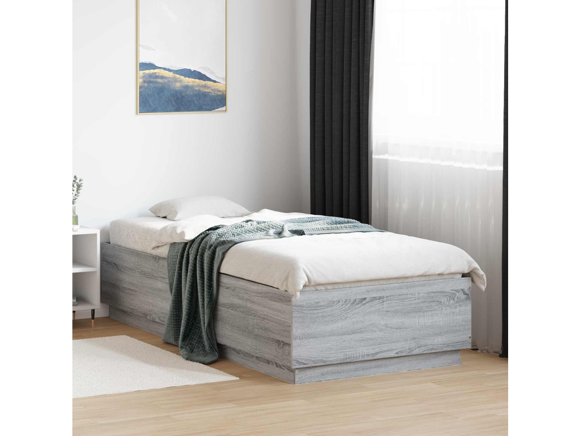 Vidaxl Estrutura Da Cama Sonoma Cinzento 80 X 200 Cm