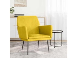 Vidaxl Cadeira C/ Apoio De Braços 62x79x79 Cm Veludo Amarelo