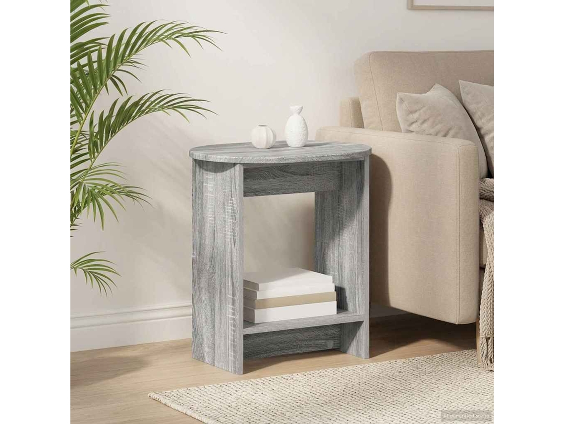 Vidaxl Mesa Lateral Sonoma Cinzento 50 X 39,5 X 55 Cm