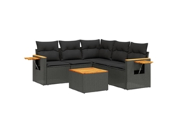 Garden Sofa Set, Garden Sofa Sets Vidaxl Preto Rattan / Vime (n/a)