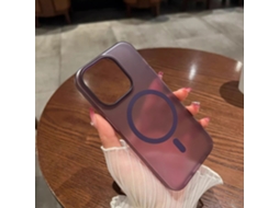 Capa Transparente Roxa Para Iphone 17 Air Capa Magnética Ultrafina Fosca Resistente A Arranhões.