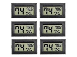 6pack Mini Higrômetro Digital Termômetro Medidor De Umidade Interna