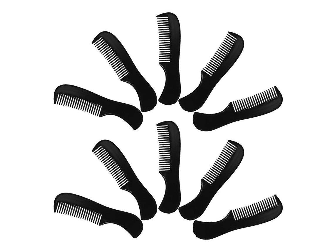 Pente De Bigode Preto, De Plástico Para Cuidados Com O Conjunto De 10