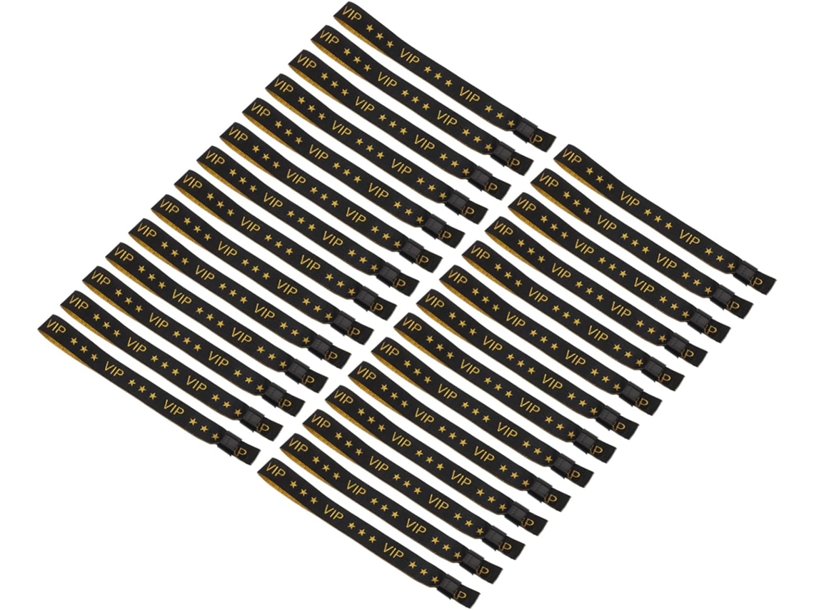 Conjunto de 50 pulseiras VIP para identificação de grupo, personalizadas, leves e confortáveis para shows.