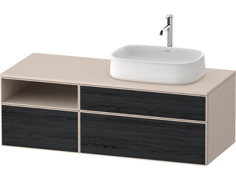 Unidade de Lavatório 1300X550Mm 2 Extensões 1 Gaveta Compartimento Aberto 1 Recortado Direito Ze48290