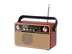 Rádio Estéreo Portátil Bluetooth Fm Am Sw Disco Usb Com Suporte Cartão Usb/tf Entrada Aux Reprodução De Música Com Bateria Recarregável Yizhood