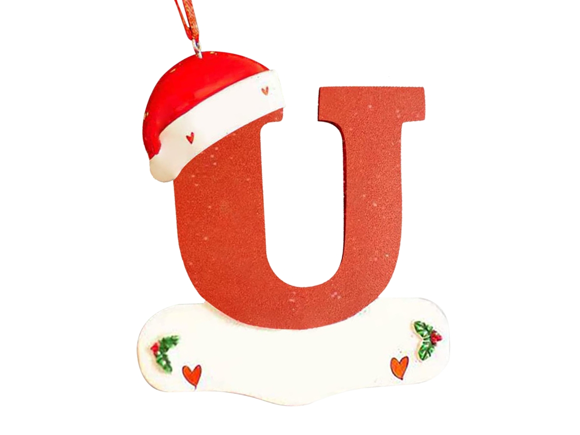 Decoração de Natal Personalizada com Nome em Letras U, LAXISCREED
