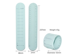 Pulseira de Memo Silicone para Enfermeiro gravável, apagável, impermeável, com régua, presente útil | S/MARCA