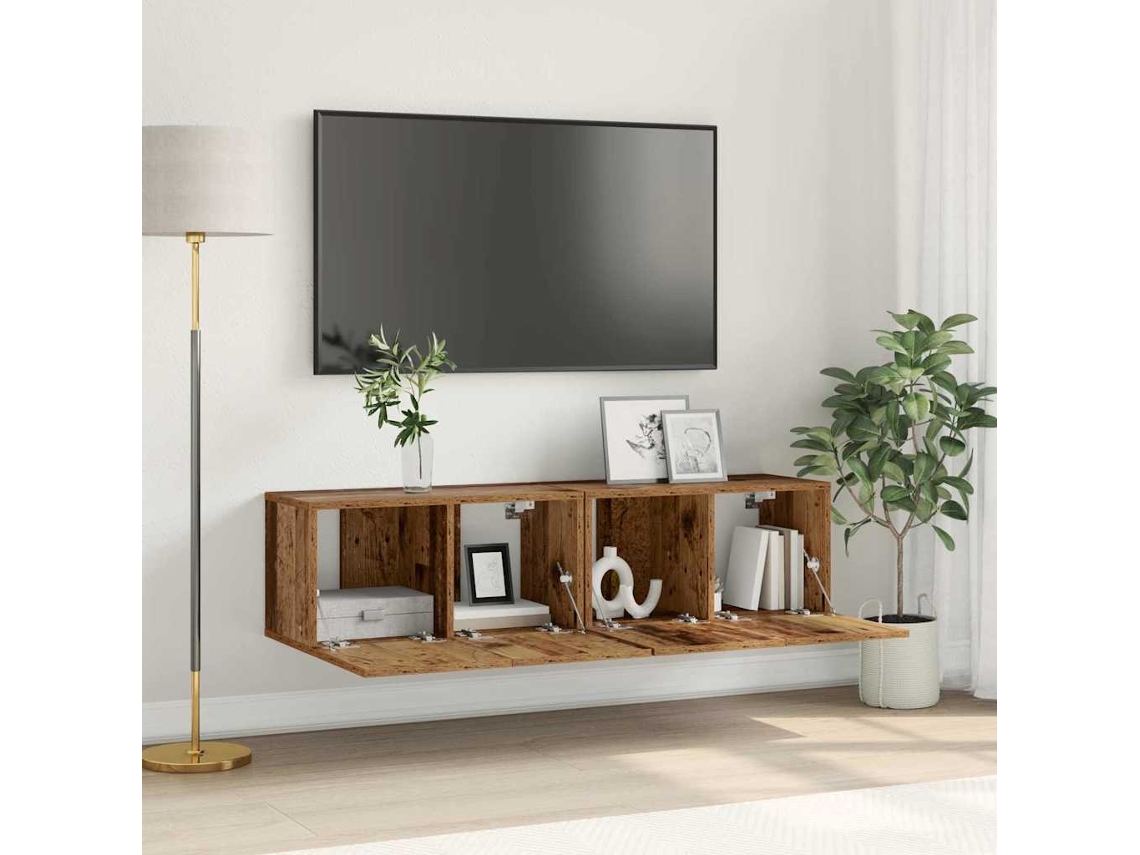 Vidaxl Conjunto De Móvel De Tv 2 Unid. Multicolor Derivados De Madeira