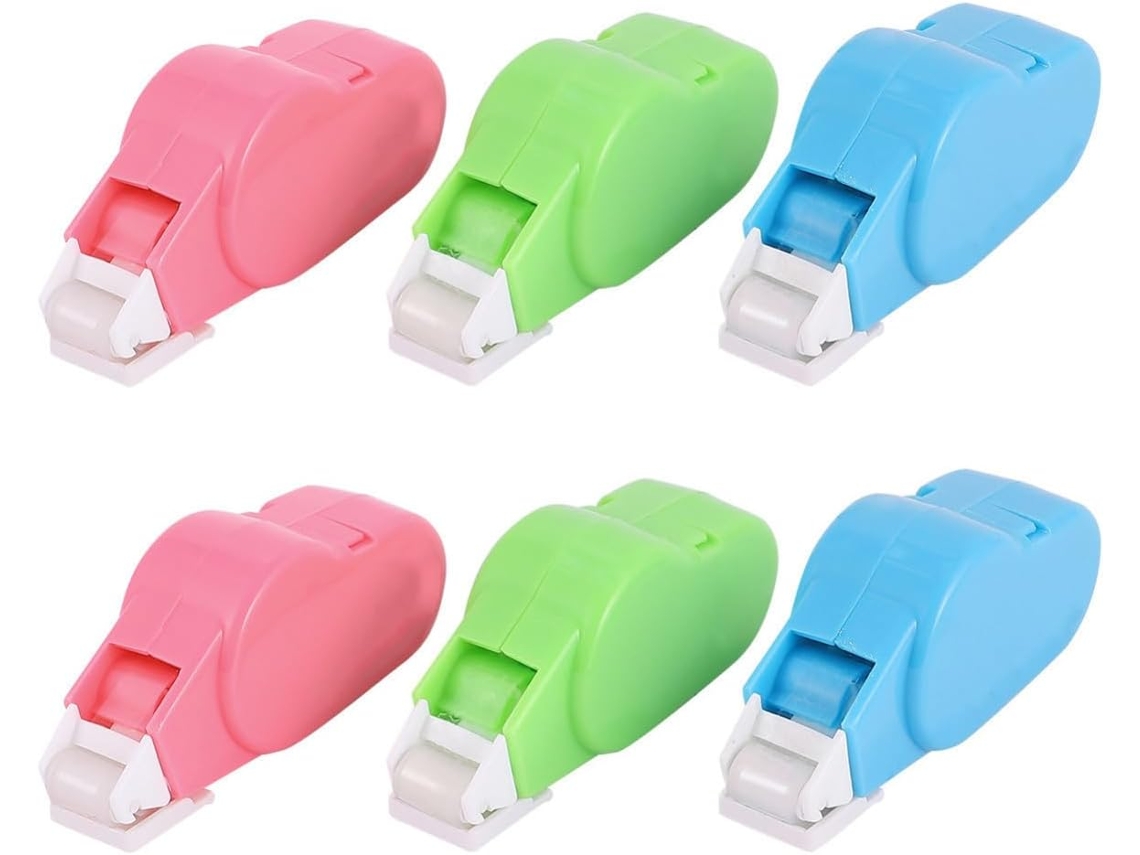 Dispensador De Fita Adesiva Dupla Face Azul Com 6 Peças Para Projetos Artesanato Diy Rápido, Não Rasga O Papel Feito De