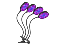 Lâmpada Led Para Cultivo De Plantas De Interior, 60w, 4 Leds Vermelhos E Azuis, Liga/desliga Automático Com Temporizador De 4/8/12 Aquaforge