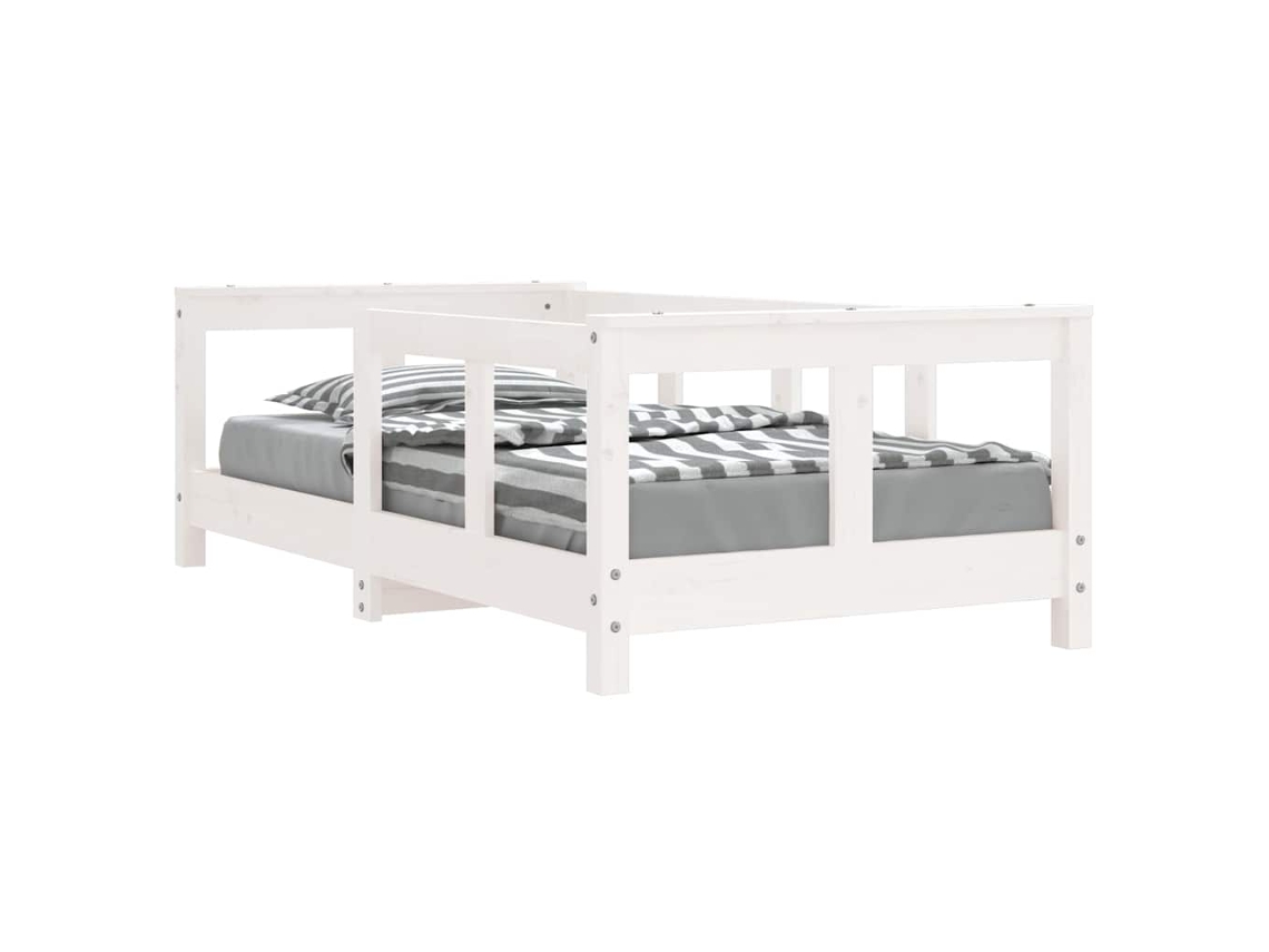 Estrutura de Cama Infantil Pinho Maciço Branco MAISON EXCLUSIVE (70x140 cm)