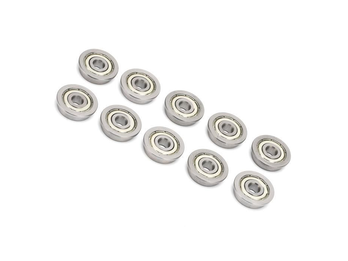 Rolamentos de Metal HURRISE 10 Peças de Impressora com Rolamento de Esferas Mini Metal Flange de Blindagem Dupla Peças de Impressão 3D