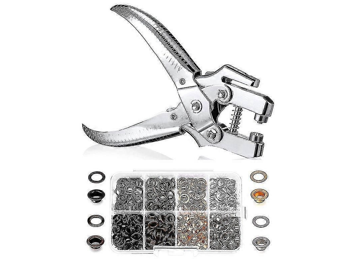 Conjunto De Alicate Para Ilhoses E Ilhós De 3/16 Polegadas, Furador De Ilhós, Prensa Manual Para Ilhós Com 200 Peças