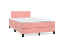 Box Spring Bed, Box Spring Beds Vidaxl Cor-de-rosa Veludo (120 X 200 Cm)