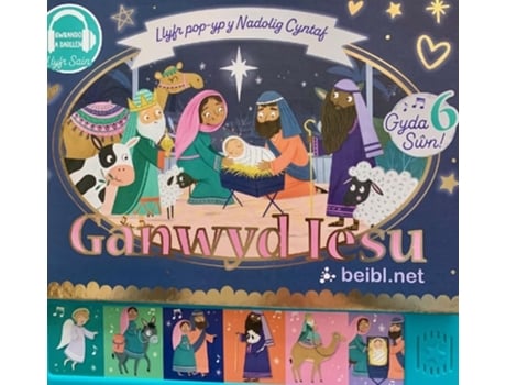 Livro Ganwyd Iesu Llyfr popyp y Nadolig Cyntaf de beiblnet (Galês - Capa Dura)